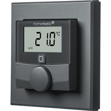 Laden Sie das Bild in den Galerie-Viewer, Homematic IP Smart Home Wandthermostat HmIP-WTH-A anthrazit
