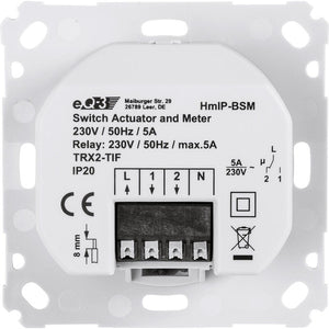 Homematic Schalt-Mess- Aktor für Markenschalter HmIP-BSM